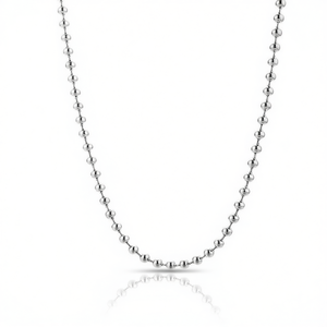 Amy Amy <b>Beaded</b> <b>Necklace</b> 925 Silver Ball Chain Classic Style Women's Everyday Wear Jewelry C3199 - Product Image 3