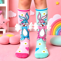Chaussettes hautes fantaisie pour enfants avec motifs de dessins animés en peluche 3D, chaussettes amusantes et mignonnes pour filles, pour la Journée des chaussettes folles