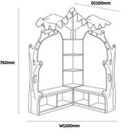 Étagère Montessori en bois Nature Tree House pour salle de classe préscolaire ou chambre à coucher pour garderie maternelle ou salle de bain