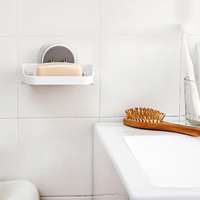 FEIGOU Support mural rectangulaire en plastique ABS blanc pour savon de salle de bain et cuisine, avec trous de drainage, durable et réutilisable, faible MOQ