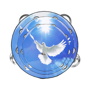 Vente en gros 6.8.10-inch Blue Sky Peace Dove Double Couche Manivelle Ringdrum Set - Product Image 1