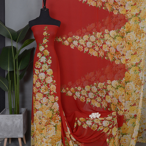 Chất Lượng Cao Tươi Hoa Phong Cách Châu Âu Tinh Khiết 8.5Mm 100% Lụa Satin Georgette Voan Kỹ Thuật Số In Lụa Vải - Product Image 4