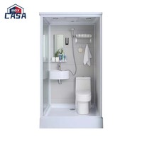 Toilettes doubles préfabriquées portables WC Salle de bain mobile Porta Potty Maison de toilettes mobiles