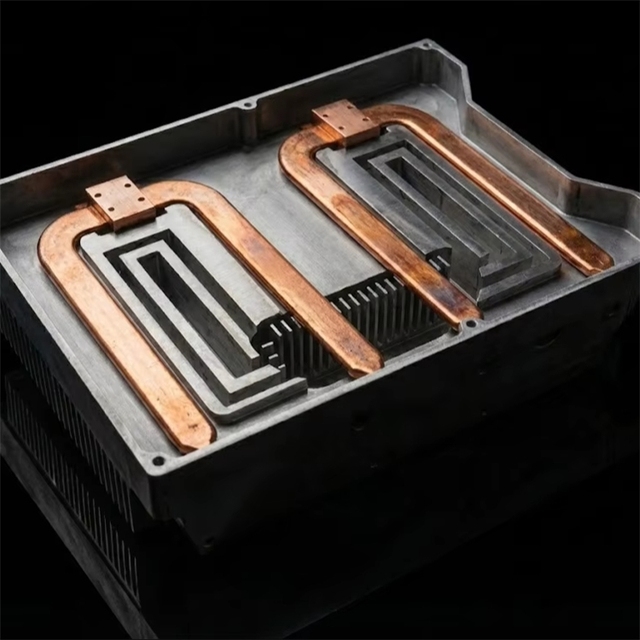 BERGEK Custom Stainless Steel Liquid Cold Plate with Wire EDM for EV Battery Power Electronics Thermal Management CNC Machined