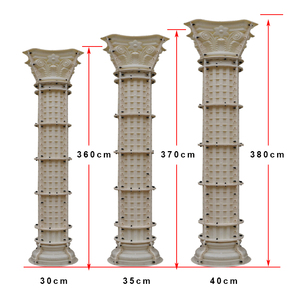 قوالب أعمدة خرسانية عالية الجودة، قالب عمود روماني دائري للبناء، قالب بلاستيكي ABS للديكور الخارجي، قالب أسمنت مسبق الصنع للمنازل - Product Image 2