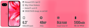 Téléphone d'occasion débloqué <span class=keywords><strong>Google</strong></span> Pixel 9A 128 Go 256 Go 5G, mobile de seconde main, nouveau modèle abordable, stock de qualité A - Product Image 2