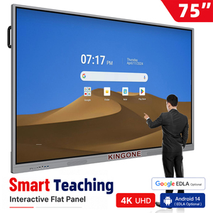 Écran Tactile Interactif Plat d'École à Prix Abordable, 55 65 75 86 98 Pouces, Tableau Blanc Intelligent Numérique LCD pour Salle de Classe - Product Image 1