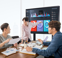 Papan Tulis Pintar Edukatif 75" Layar Sentuh Monitor Smart TV Tampilan 4K untuk Sekolah dan Kantor