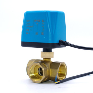 Full-Bore L-Type Electric Ball Valve for Air Conditioning Water & Pneumatic Switch Control for <b>Fan</b> Coil Unit Pipe Copper Valves - Product Image 1