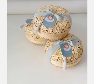 Ramadan Eid Seagrass Storage Basket <b>Boxes</b> (Bohemian Style 10-20L Capacity) Vietnam Factory Container for Cookies Cakes Packing - Product Image 2