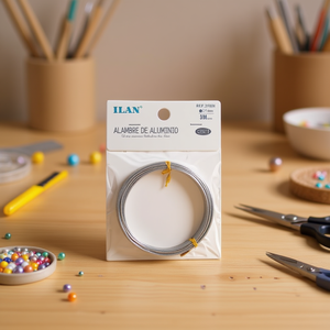 Filo di alluminio da 1,5 mm, 3 m, colore argento, per lavori artigianali - Product Image 2