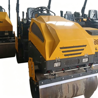 Mini-compacteur routier vibrant à double tambour de 3 tonnes, haute efficacité, facile à utiliser pour la construction routière
