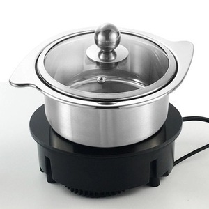 Chef Meis Single Person Hot Pot Induction Compatible Stainless Steel Mini Shabu Shabu Pot With Lid For Individual Use - Product Image 1