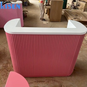Kisen Luxury Versatile for Office Hospital <b>Bar</b> Hotel Living Room Workshop Salon Cashier Counter Big Size Stone Reception Desk - Product Image 4
