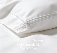 Parure de lit de luxe en coton satiné blanc pour hôtel, 100 % coton tissé Air-Jet léger, largeur 250 cm, housse de couette et drap de qualité hôtelière