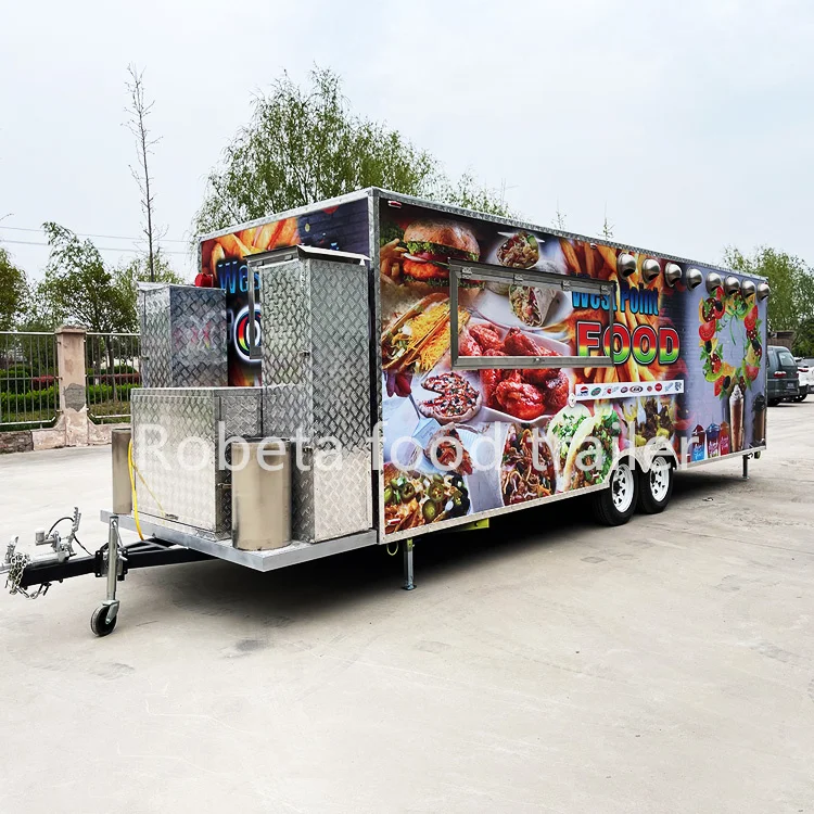 Mobile Fast Food Kitchen Food Truck Miami With Complete Kitchen for sale