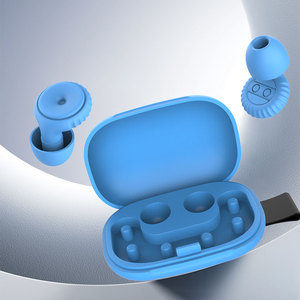 Tapones para los oídos Rosa Rugosa de silicona con reducción de ruido, color azul fluorescente, para el hogar, la oficina, el hotel, conciertos - Product Image 2