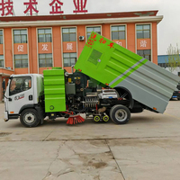 Camion balayeuse de voirie Jiefang Tiger, véhicule de nettoyage de rue, camion balayeuse d'assainissement municipal