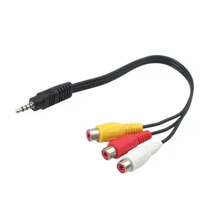 Dc 3.5 video kablosu DC3.5 3RCA cccam hatları için AV