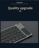 Clavier portable multi-appareils ultra-fin pliable rechargeable sans fil avec mini pavé tactile BT pour téléphone tablette ordinateur portable Android Windows