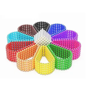 Factory Wholesale Color Neodymium Magnet Sphere Bucky Rainbow Magnetic Balls Magnetic Bar for adult