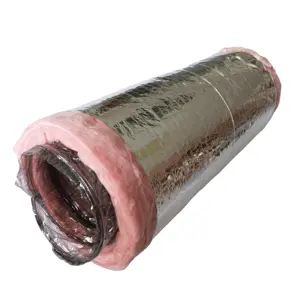 MANGUERA DE ALUMINIO DE 5 "PULGADAS TUBO DE CONDUCTO DE AIRE CON AISLAMIENTO FLEXIBLE DE 2" PARA MANGUERA FLEXIBLE DE HVAC RÍGIDA