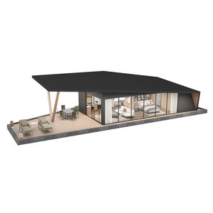 Maisonnette de luxe en aluminium de forme irrégulière, préfabriquée et modulaire, provenant de Chine, avec cuisine et salle de bain préfabriquées FR FR - Product Image 3