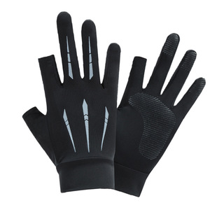 SHBGW Outdoor Functional <b>Gloves</b> One Size Black Red Print Cycling Fishing <b>Painting</b> Delivery Use - Product Image 4