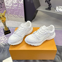 Baskets rétro blanches épaisses pour hommes, en maille et cuir, à lacets, semelle épaisse, mode athlétique, chaussures de marche de luxe pour couple