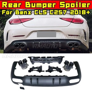 Diffuseur de pare-chocs arrière, lèvre de spoiler, séparateur et embout d'échappement pour Mercedes Benz CLS C257 2018+ - Pièce de modification et accessoire automobile - Product Image 2