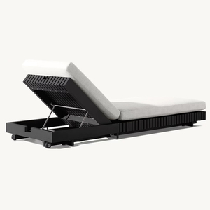 Chaise longue <span class=keywords><strong>de</strong></span> jardin en aluminium, design moderne, pliable, mobilier <span class=keywords><strong>de</strong></span> patio extérieur avec coussins - Product Image 6