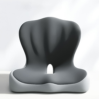 Coussin de siège orthopédique en mousse à mémoire de forme pour chaise de bureau et siège de voiture avec coussin de soutien lombaire ergonomique