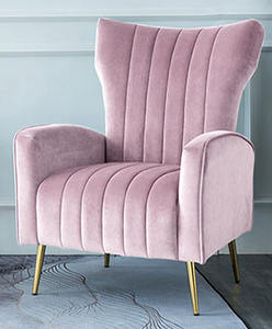 Chaises de salon d'hôtel en bois confortables et luxueuses, style antique, velours tigre - Product Image 2