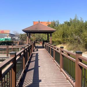 אנטי פיצוח wPC צינורות עץ תבואה pergola rafter קרן מרוכב עץ פלסטיק טיק דecking - Product Image 1