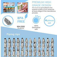 Wil Ton Ama Zon Venta caliente 220 PCS Kit completo de decoración de pasteles Suministros para hornear Herramientas de decoración de pasteles de panadería