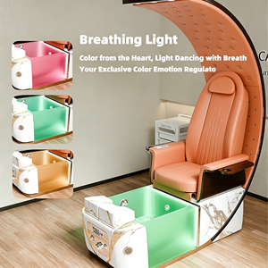 Fauteuil de pédicure et de manucure professionnel de luxe moderne, avec massage des pieds et spa électrique pour salon de beauté - Product Image 4