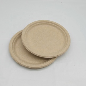 Decorative ecological blue square heavy duty dessert dinner deep thali paper compostable bioplastic bagasse sugarcane plate