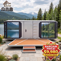 Cabine capsule préfabriquée avec salle de bain intelligente et serrure de porte connectée, maison capsule spatiale pour projets d'hébergement en resort de glamping