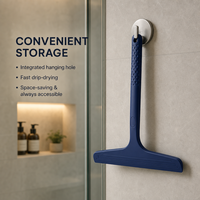 Lame de nettoyage en silicone souple tout noir, conception en T, pour surfaces de cuisine et maison, sans traces, outil de nettoyage professionnel
