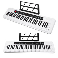 61-Key Electronic Keyboard Piano Professional Digital Piano with Built-in Speakers USB MIDI Teaching Mode - Ideal for Beginners