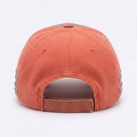 Casquette de camping de luxe vintage en velours côtelé, 5 panneaux, réglable, avec logo personnalisé brodé en 3D en relief, vente en gros