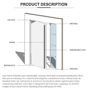 Phong cách tối giản thông minh tự động an ninh pivot cửa nội bộ cho nội thất hiện đại - Product Image 6