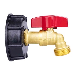 Garden Hose Accessories S60X6 to 3/4" Thread Garden IBC Tote Adapter 3/4" Hose <b>Quick</b> <b>Connector</b> Brass Hose Faucet Valve for tank - Product Image 1