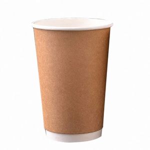 Vasos de Papel Desechables para Café, Té con Leche, con Tapa y Doble Pared Ondulada, con Logotipo Impreso Personalizado, 7oz, 8oz, 9oz, 10oz, 12oz, 13oz, 14oz - Product Image 4