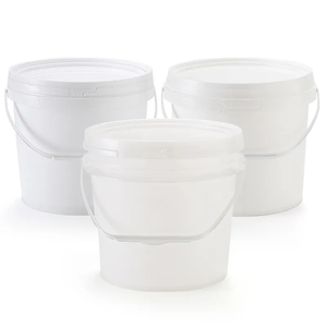Seau en plastique portable de qualité alimentaire avec couvercle Seau à peinture rond épaissi pour le stockage des assaisonnements Seau à confiture - Product Image 4