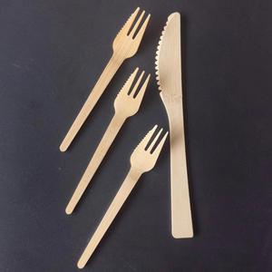 Disposable Toothed Bamboo Wooden Cake Knife and Fruit <b>Fork</b> <b>Dessert</b> Fries <b>Fork</b> Small <b>Fork</b> Suit - Product Image 3