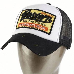 Gorra Trucker Vintage de 5 Paneles con Malla Bordada Personalizada, al por Mayor y en Stock - Product Image 5