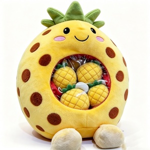 Custom <b>Pineapple</b> snack bag plush, <b>Pineapple</b> pouch plush toy, Removeable <b>pineapple</b> stuffing plush, Fruit bag plush pillow - Product Image 1