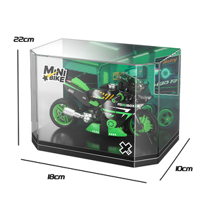 FEIMIBOX FL5484 MINIBIKE Collezione Moto - Black Warrior 400 Blocchi di Costruzione in Plastica ABS Espositore Regalo per Appassionati Classici - Product Image 6