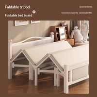 Lit simple pliant à cadre métallique, design pliable pour la maison, le bureau, la pause déjeuner, la location, la petite chambre à coucher